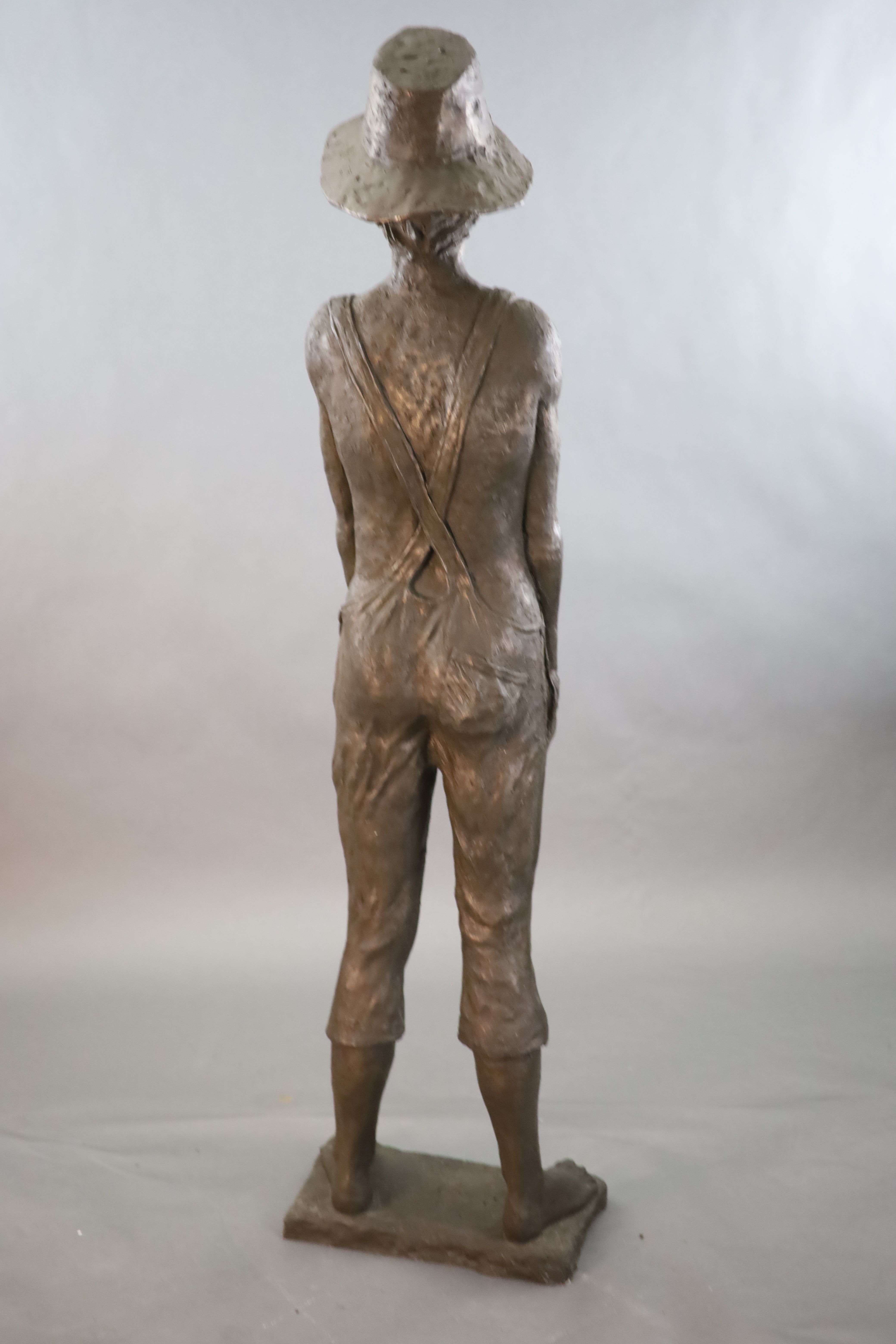 A Neil Godfrey bronzed composition life size figure of Tom Sawyer, height 5ft 2in.